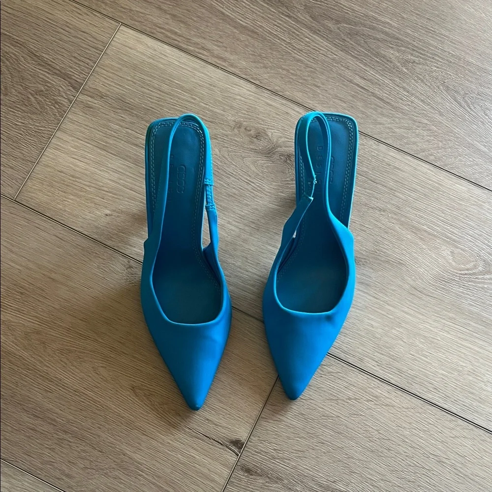 ASOS Vibrant Blue Slingback Heels - Picture 1 of 9